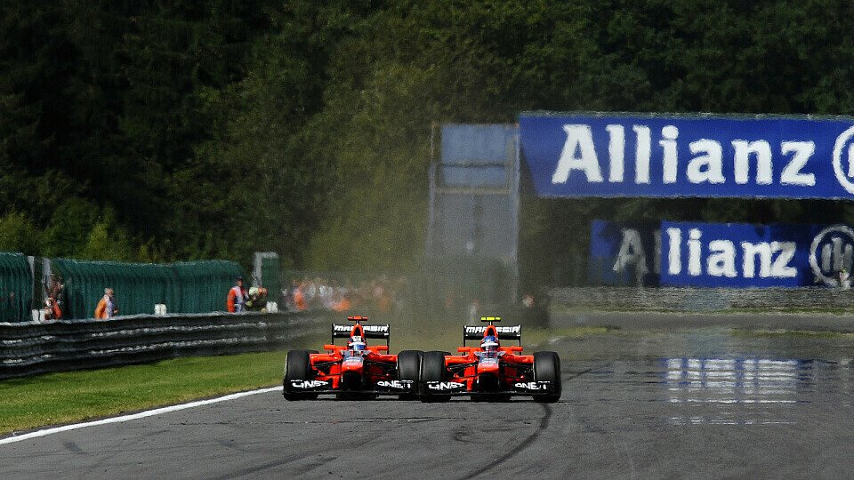 Teaminternes Duell in Spa: Timo Glock und Charles Pic, Foto: Sutton