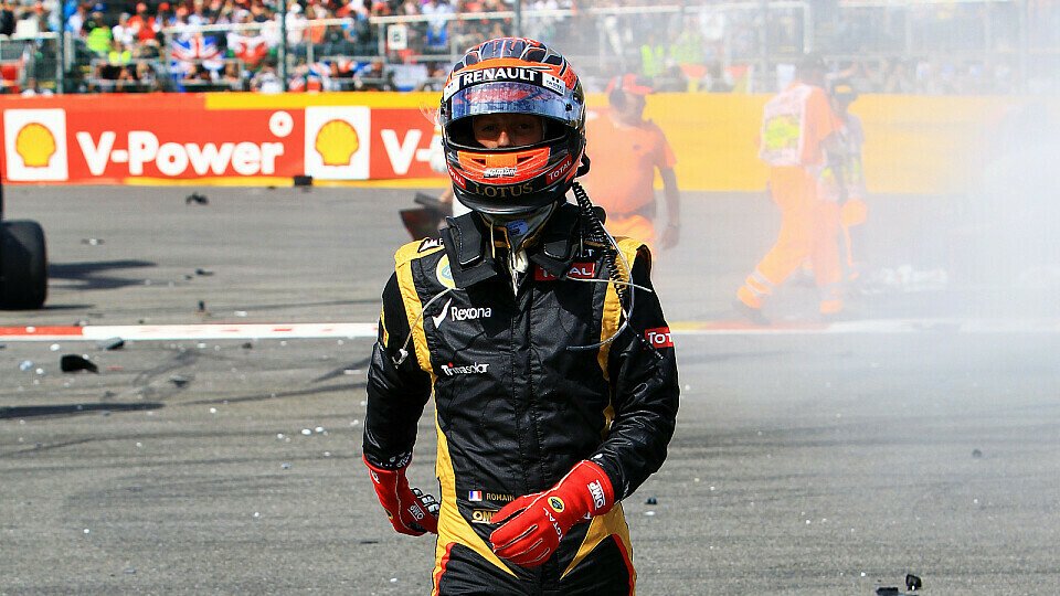 Romain Grosjean hinterließ meist ein Trümmerfeld, Foto: Sutton