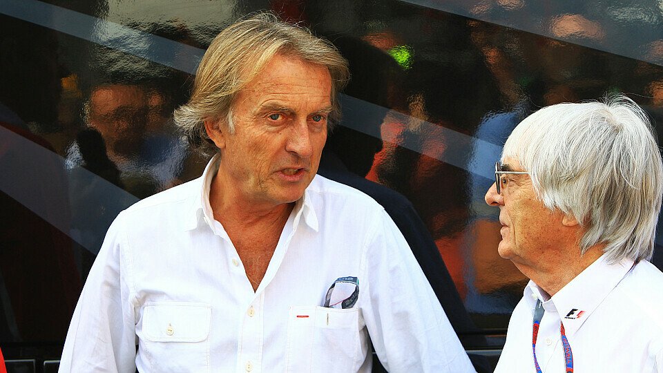 Luca di Montezemolo sucht das Gespräch mit Bernie Ecclestone, Foto: Sutton