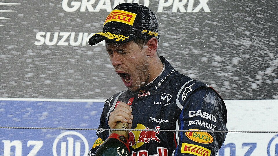 Sebastian Vettel feiert in Suzuka seinen dritten Saisonsieg, Foto: Sutton
