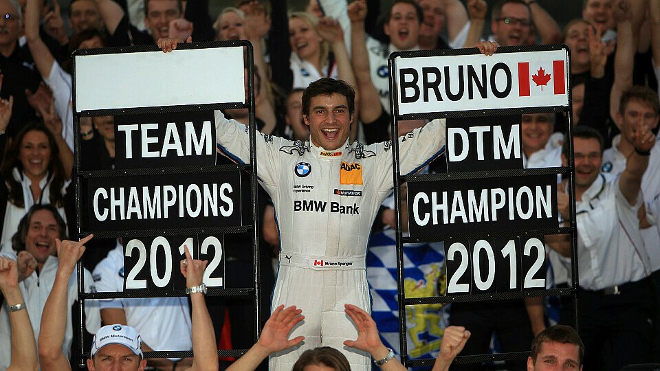 Am Ziel angekommen: Bruno Spengler gewinnt die DTM-Meisterschaft 2012, Foto: RACE-PRESS