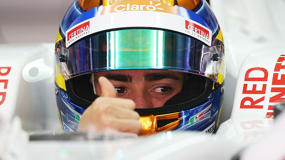 Esteban Gutierrez feiert beim Indien Grand Prix sein offizielles Formel-1-Debüt, Foto: Sutton