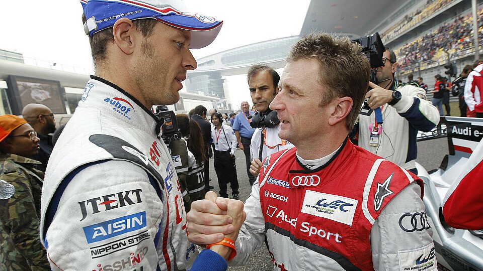 Alex Wurz (links) mit Audi-Kontrahent Allan McNish, Foto: DPPI