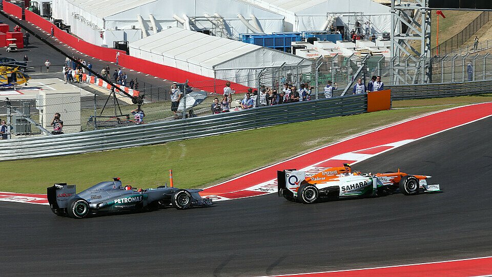 Bei Michael Schumacher ging die Action in die falsche Richtung, Foto: Sutton