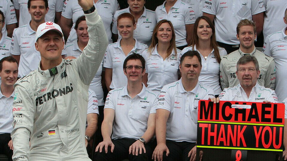 Ross Brawn achtet Michael Schumachers Leistungen bei Mercedes., Foto: Sutton