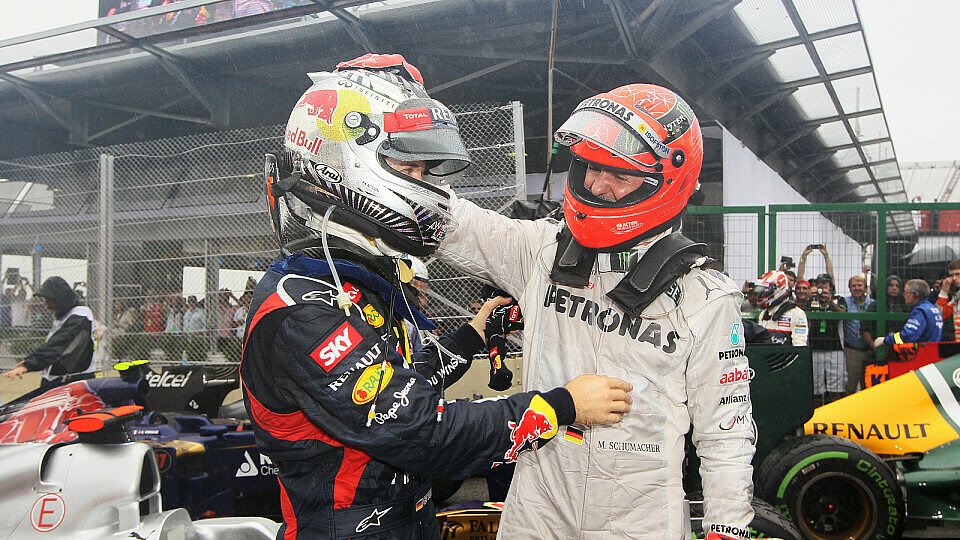 Schumacher und Vettel sind Freunde, Foto: Sutton