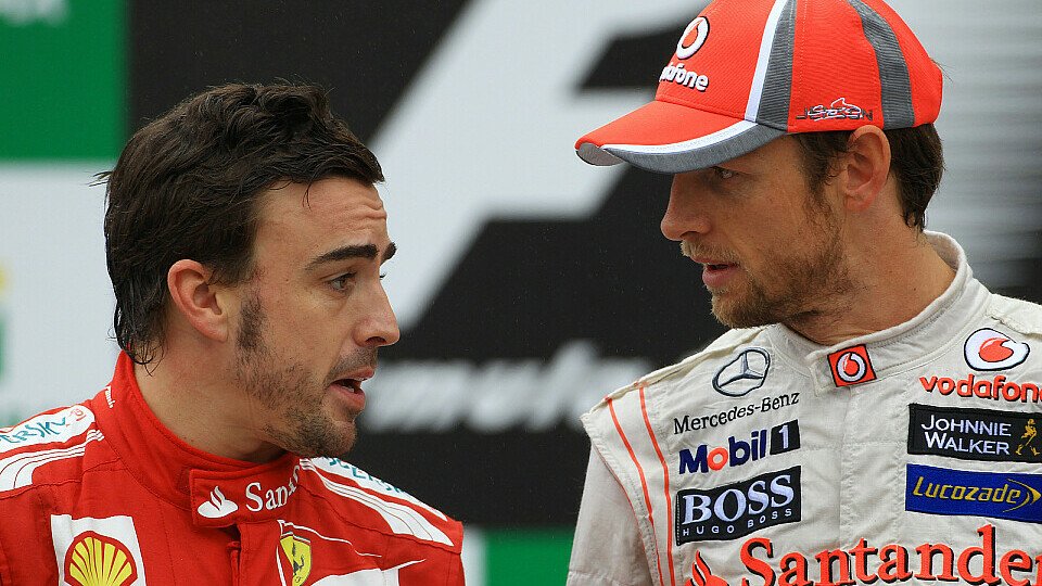 Button hat mit keinem Fahrer ein Problem - auch nicht mit Alonso, Foto: Sutton