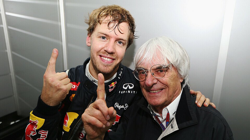 Bernie Ecclestone feiert gerne mit, nur würde er gerne wieder einmal mit jemand anderem feiern, Foto: Red Bull