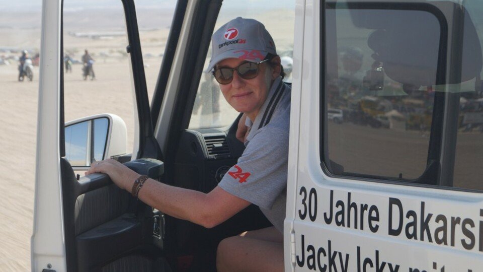 Ellen Lohr in Dakar: Mittendrin und immer voll dabei, Foto: Ellen Lohr