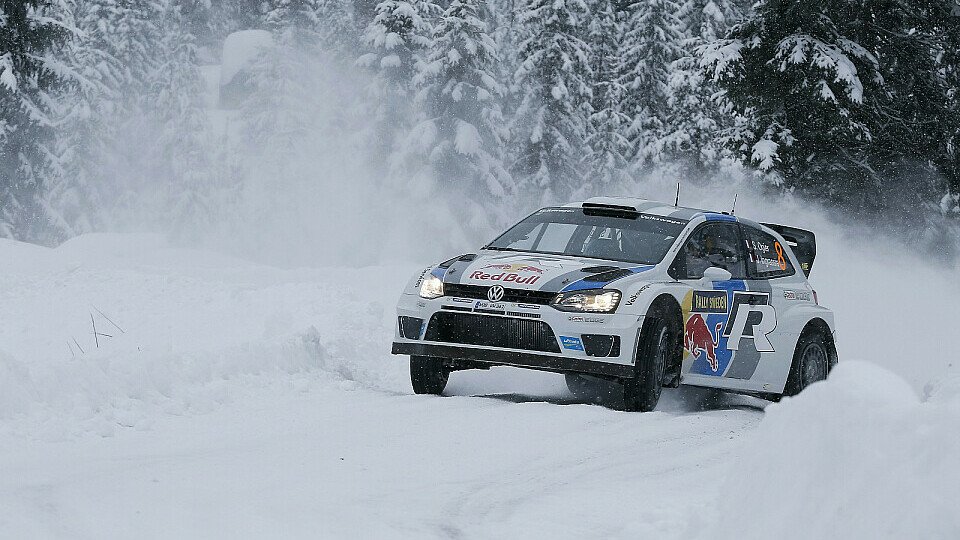 Sebastien Ogier zeigt das Potenzial des Polo R WRC auf Schnee und Eis, Foto: Volkswagen Motorsport
