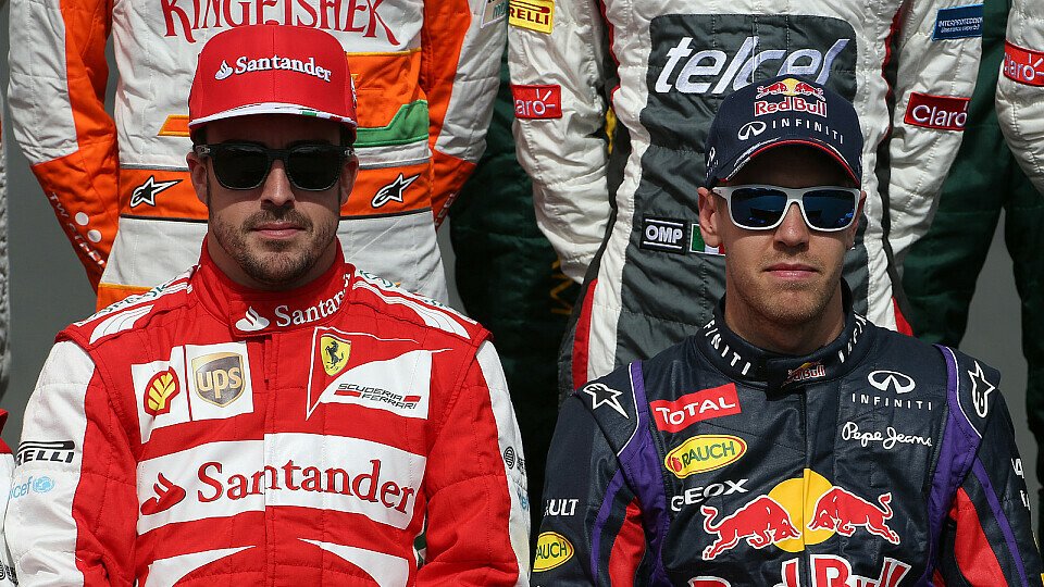Fernando Alonso und Sebastian Vettel - 2014 in der gleichen Kluft?, Foto: Sutton