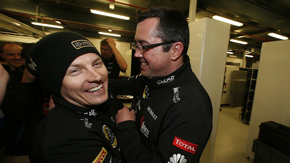 Lotus-Teamchef Eric Boullier lässt Kimi Räikkönen den nötigen Freiraum, Foto: Lotus F1 Team