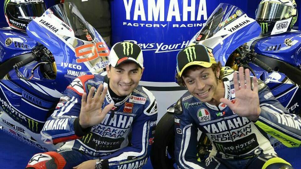 Jorge Lorenzo und Valentino Rossi wollen Honda den Hersteller-Titel entreißen, Foto: Yamaha