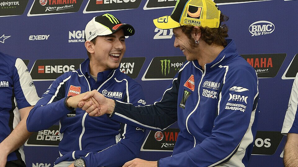 Jorge Lorenzo und Valentino Rossi: Weltmeister unter sich, Foto: Yamaha