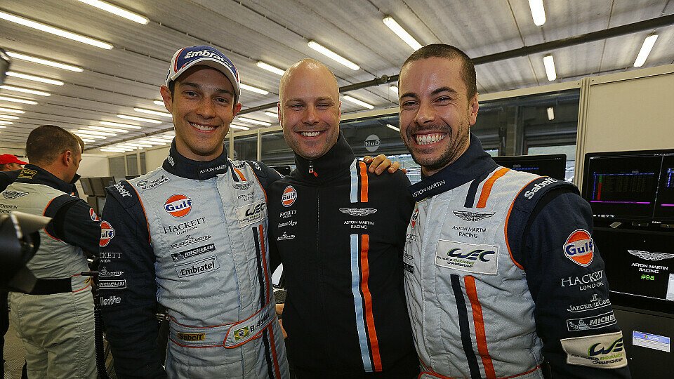 Senna, Bell und Makowiecki (v. l. n. r.) nach der Qualifikation bei der Le-Mans-Generalprobe in Spa, Foto: DPPI