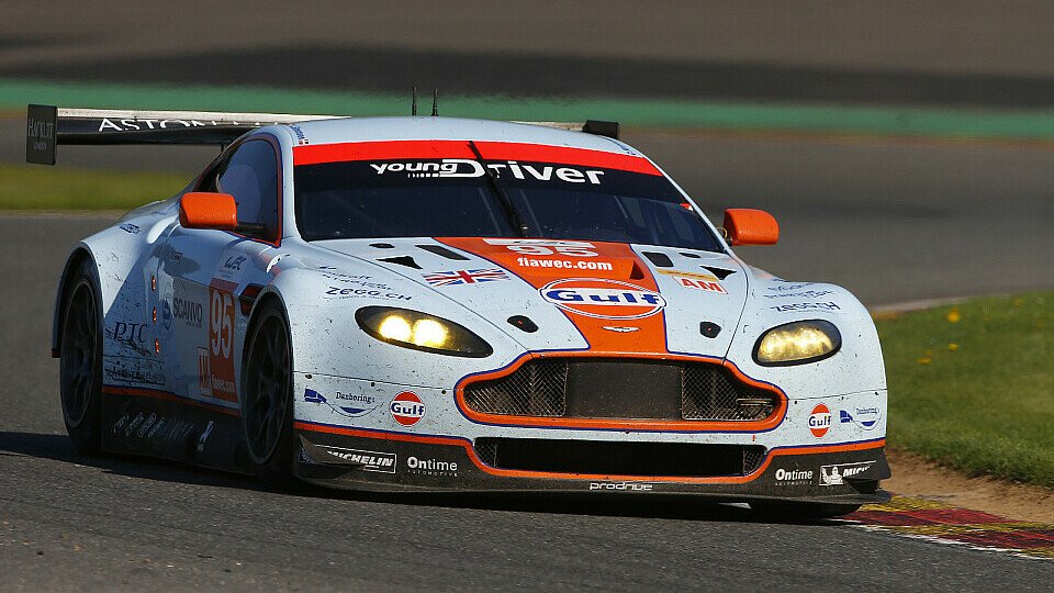 Der Aston Martin V8 Vantage des Young-Driver-Teams beim Sechs-Stunden-Rennen in Spa, Foto: DPPI