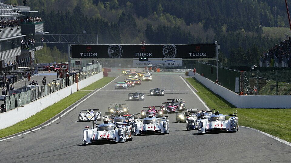 Der Start zum 6-Stunden-Rennen der WEC in Spa-Francorchamps 2013, Foto: Audi