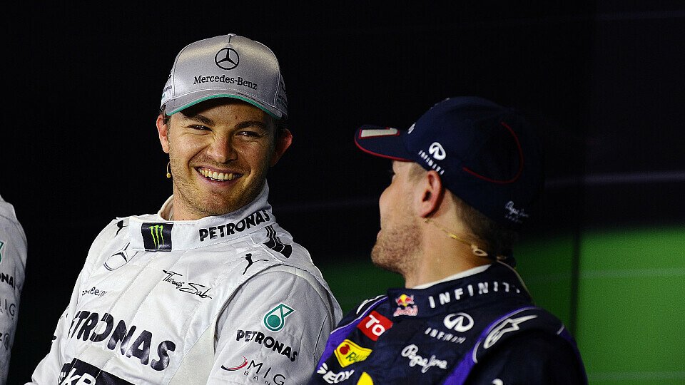 Rosberg und Vettel verstehen sich prächtig, Foto: Sutton