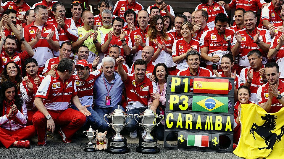 In Barcelona standen zum einzigen Mal in dieser Saison zwei Ferrari-Piloten auf dem Podest, Foto: Sutton