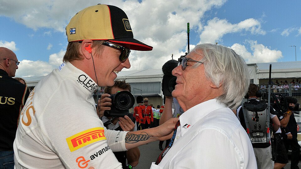 Man kennt sich in der Formel 1: Kimi Räikkönen und Bernie Ecclestone, Foto: Sutton
