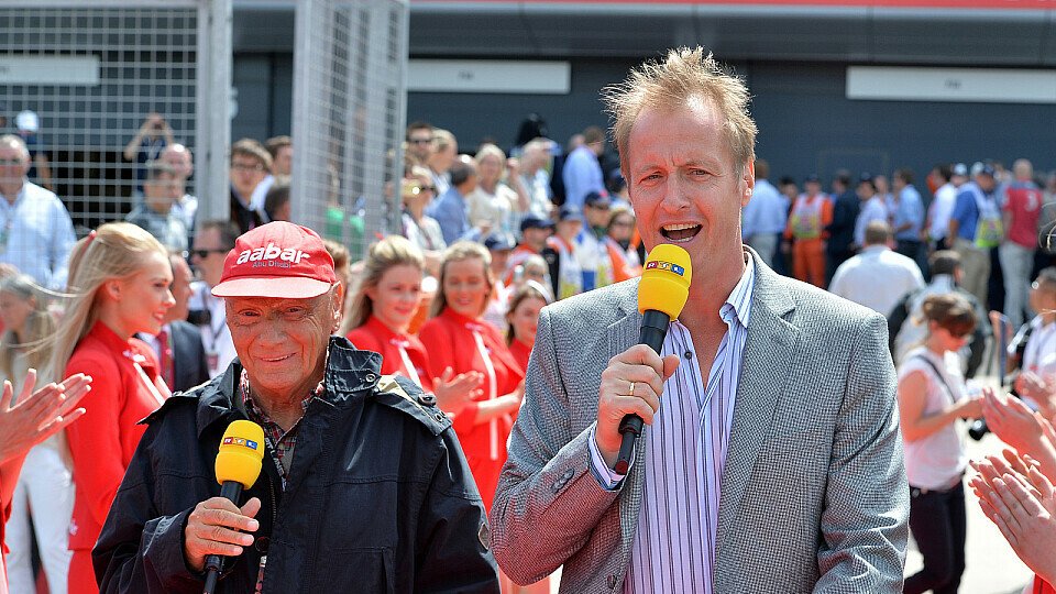 Florian König und Niki Lauda: Hier beim RTL-Abschiedsselfie in Abu Dhabi 2017, Foto: Sutton