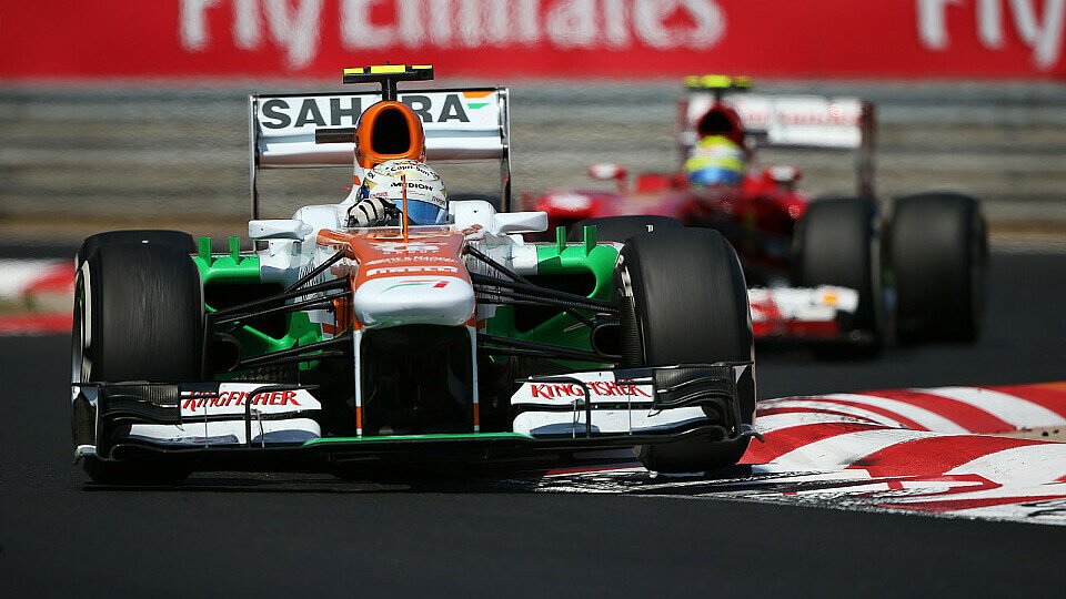 Adrian Sutil in Action auf dem Hungaroring., Foto: Sutton