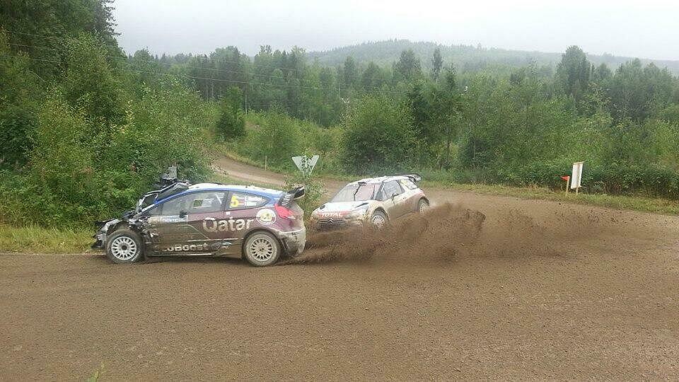 So nah kommen sich WRC-Boliden eher selten, Foto: Twitter