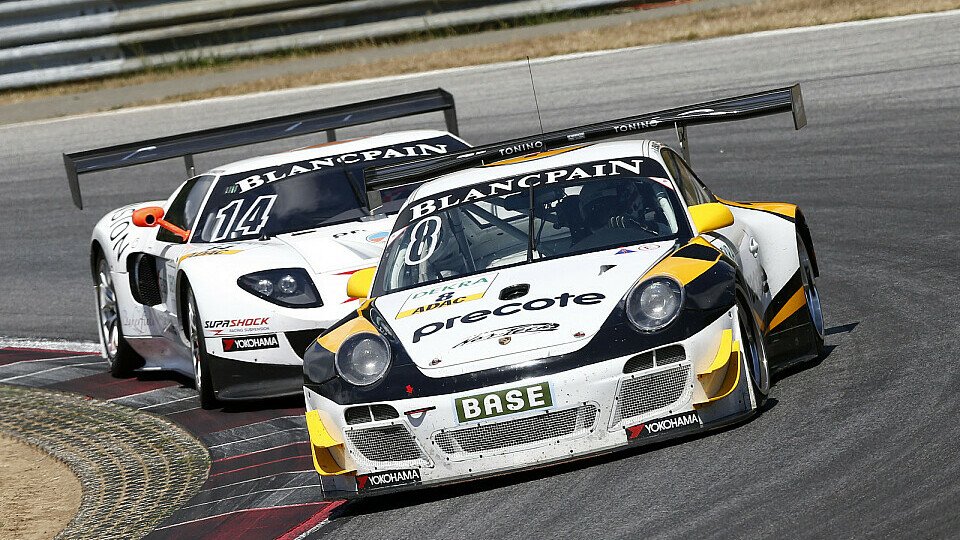 Der Porsche 911 GT3 R von Renauer/Ragginger im Infight, Foto: ADAC GT Masters