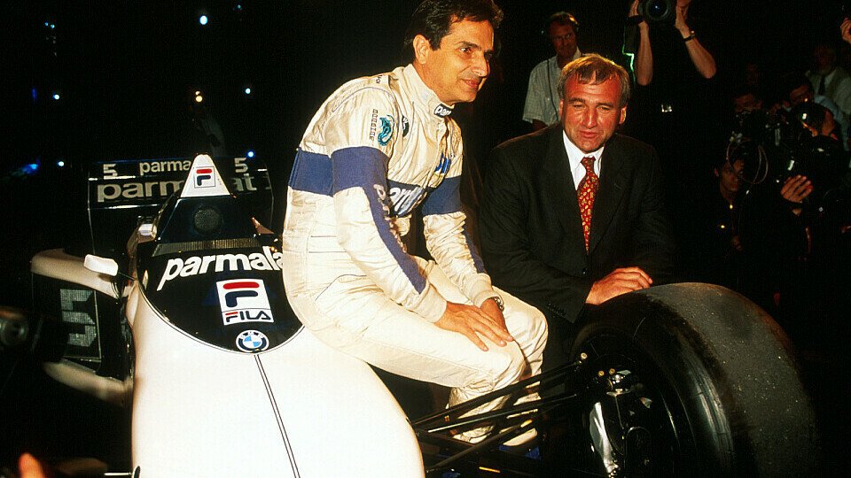 Karl-Heinz Kalbfell 1997 mit Nelson Piquet, Foto: Sutton