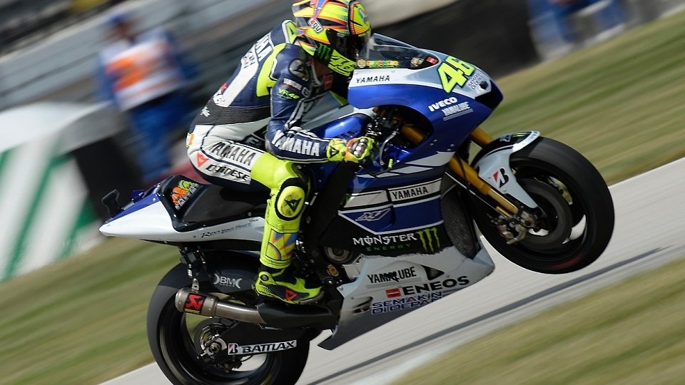 Valentino Rossi sicherte sich in der letzten Runde Rang vier, Foto: Yamaha