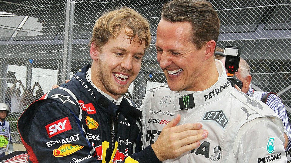 Sebastian Vettel und Michael Schumacher verbindet eine enge Freundschaft, Foto: Sutton