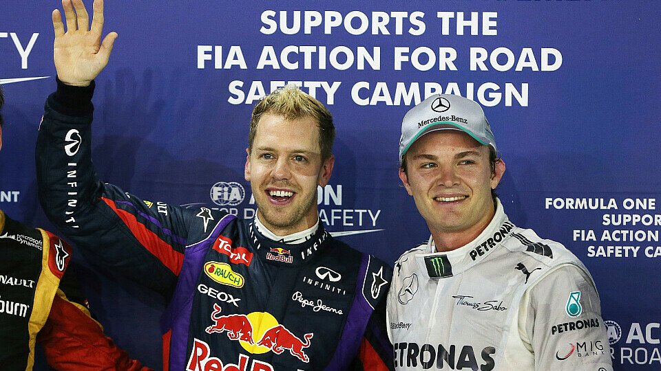Rosberg kann über Vettel nur staunen, Foto: Sutton