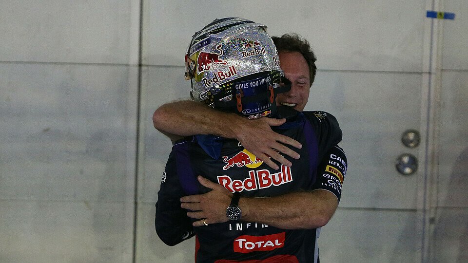 Red Bull-Teamchef Christian Horner möchte so früh wie möglich Sebastian Vettels Titel bejubeln., Foto: Sutton