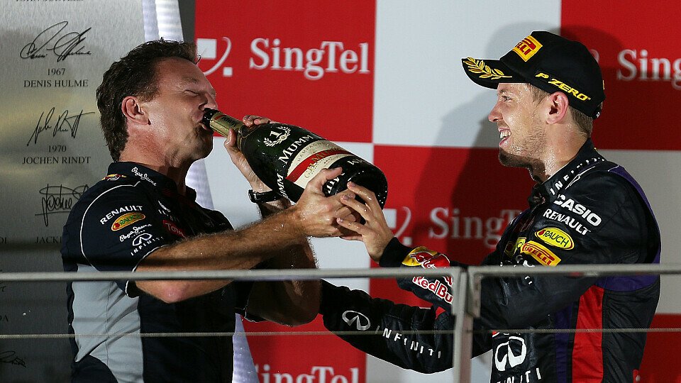 Sebastian Vettel und Christian Horner haben derzeit viel zu feiern, Foto: Red Bull