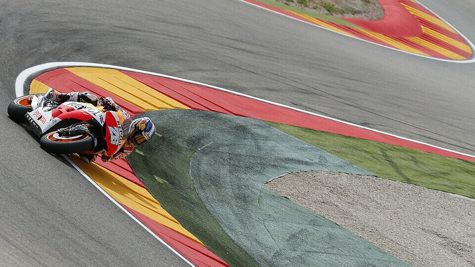 Dani Pedrosa wurde in aussichtsreicher Position von Teamkollege Marquez unabsichtlich aus dem Rennen befördert., Foto: Honda