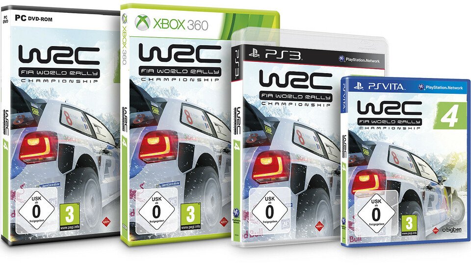 Auf den offiziellen Packshots sind Wagen der drei Haupthersteller der WRC zu sehen, Foto: Bigben Interactive