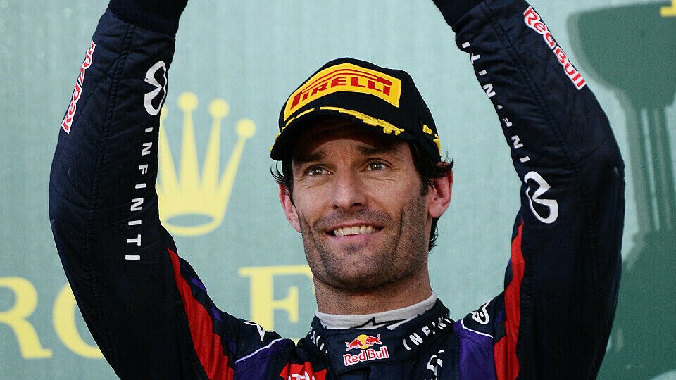 Mark Webber war trotz P2 zufrieden, Foto: Sutton