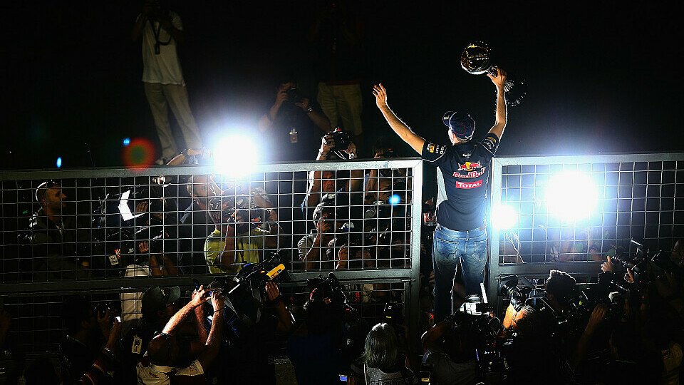 Sebastian Vettel erzielte in Indien seinen vierten Titelgewinn in Folge, Foto: Red Bull