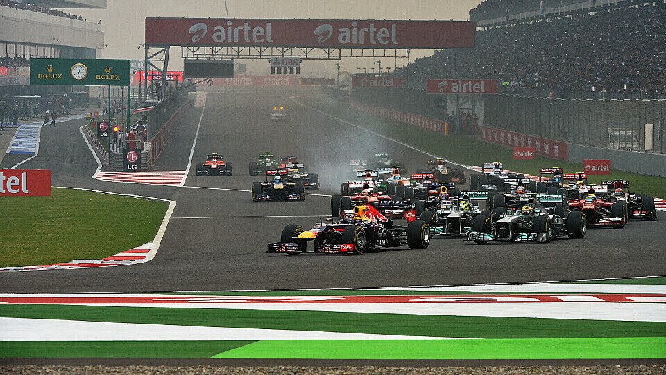 Sebastian Vettel gewann alle drei Rennen in Neu Delhi, Foto: Sutton