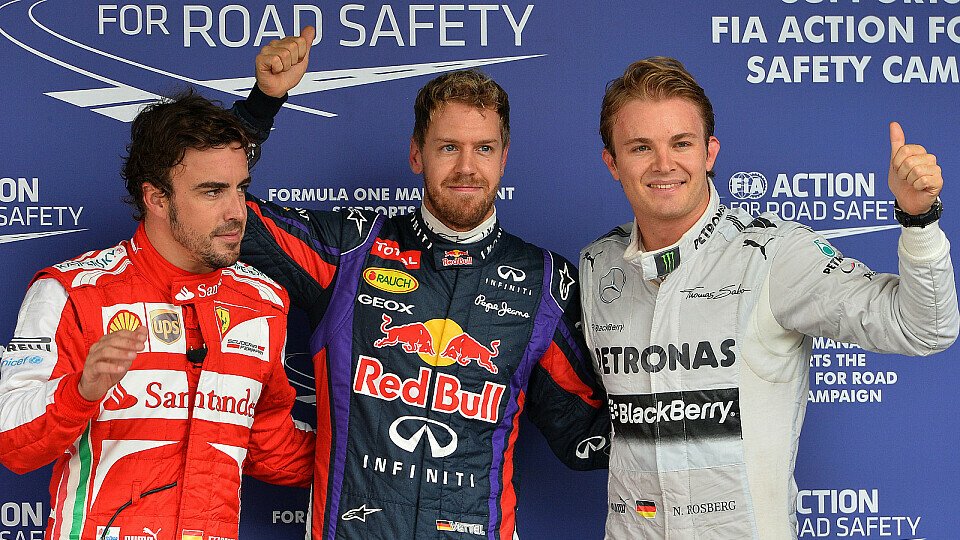 Rosberg und Alonso hatten gegen Vettel keine Chance, Foto: Sutton