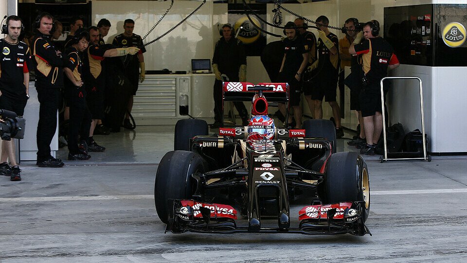 Grosjean spulte acht Runden ab, Foto: Lotus