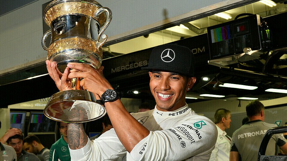 Lewis Hamilton gewinnt das dritte Rennen der Saison in Bahrain, Foto: Sutton