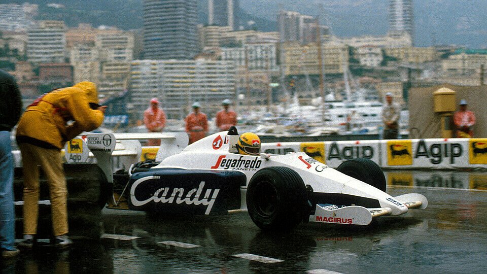 Ayrton Senna im Regen von Monaco 1984., Foto: Sutton