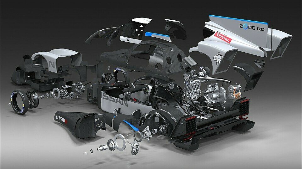 So sieht der ZEOD RC in Einzelteilen aus, Foto: Nissan