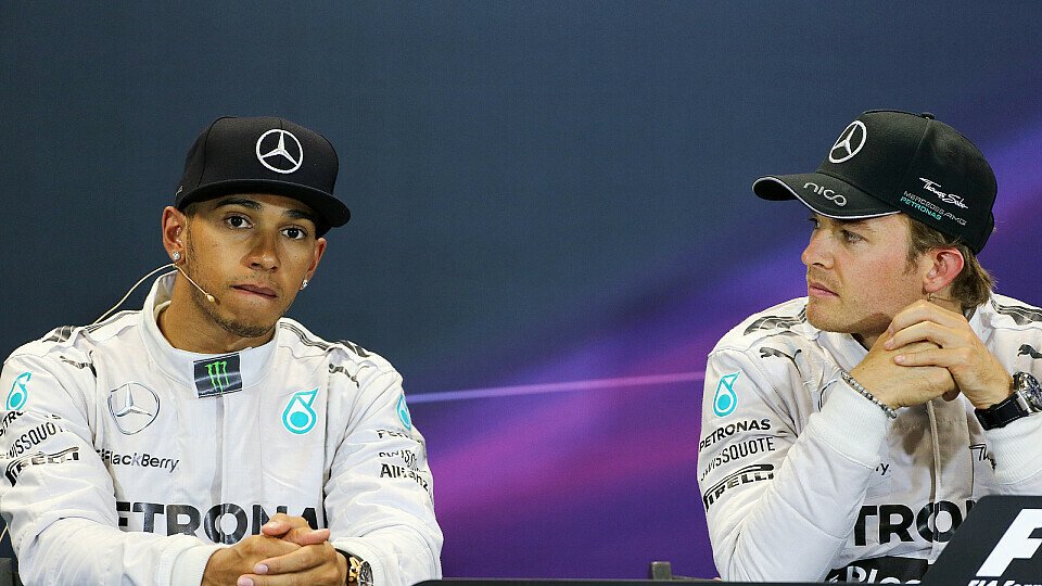 Lewis Hamilton und Nico Rosberg: Freundschaft sieht anders aus, Foto: Sutton