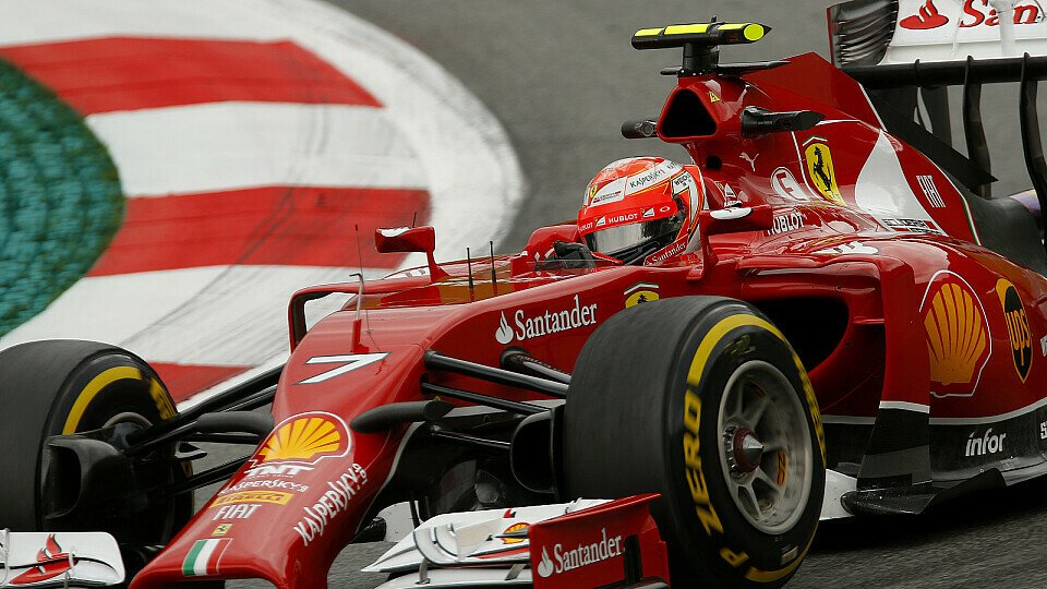 Kimi Räikkönen kommt mit dem Ferrari F14 T nicht zurecht, Foto: Sutton