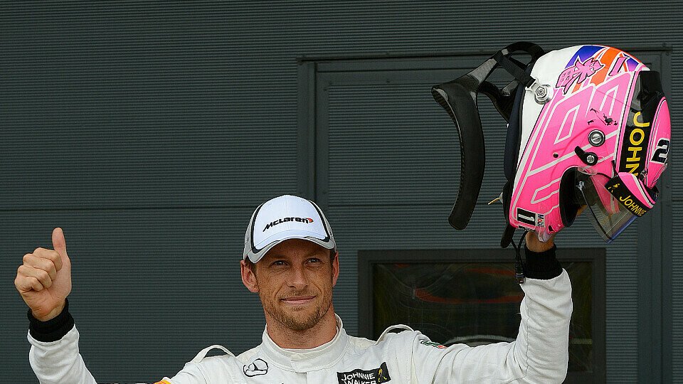 Jenson Buttons extrovertierter Trauer-Helm brachte dem Engländer Glück, Foto: Sutton