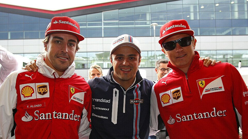 Fernando Alonso, Kimi Räikkönen und Felipe Massa veranstalten ihre eigenen Young Driver Tests, Foto: Sutton