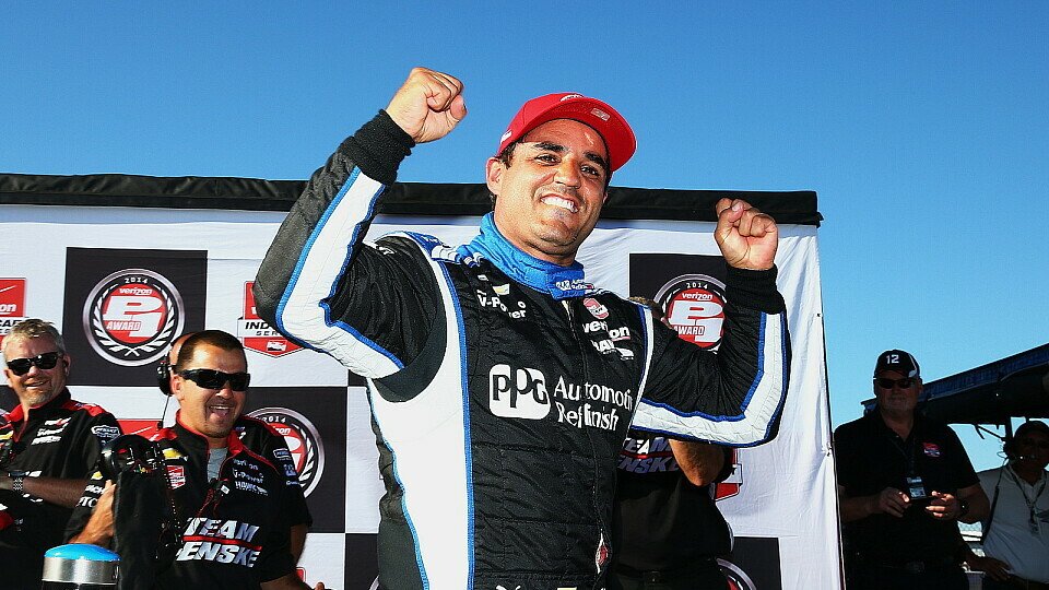 Juan Pablo Montoya erhielt zum 15. Mal in seiner Karriere den Verizon P1 Award, Foto: IndyCar