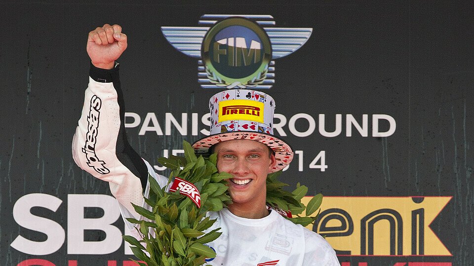 Michael van der Mark feierte in Katar seinen sechsten Sieg 2014, Foto: Honda